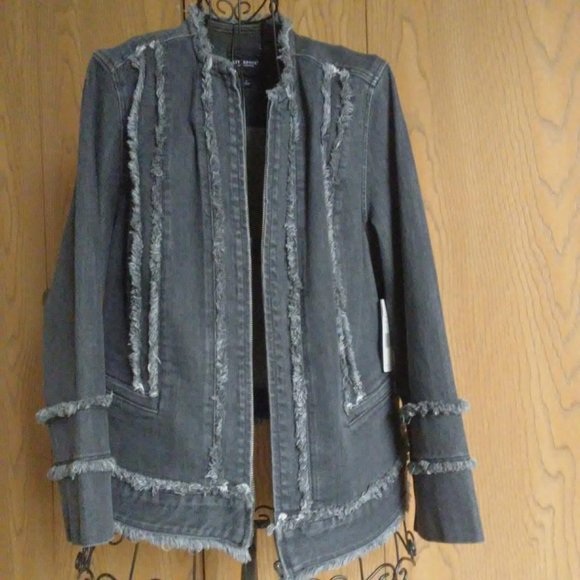 LIVERPOOL LOS ANGELES DENIM FRINGE JACKET - Picture 1 of 7